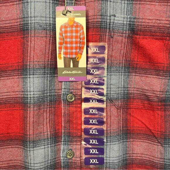 Nwt xxl Eddie Bauer Plaid Long Sleeve Flannel Shirt - Picture 13 of 13